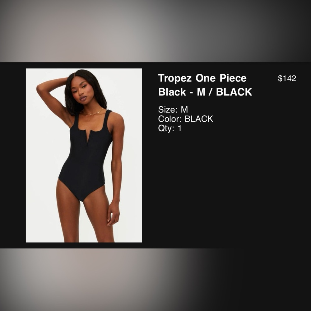 NET Beach Riot Black One Piece Swimsuit